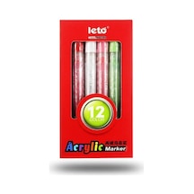 Ayrex Leto Akrilik 12 Adet Marker Kalem Seti Genel