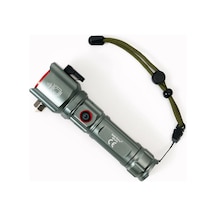 Gold Gp-218 İle Sınırları Aşın Yeni Nesil Tg Led Teknolojisiyle Ultra Uzun Menzilli Aydınlatma Ve Acil Durumlar İçin Dahili Cam Kırıcı Bir Arada. Şarj Edilebilir, Darbeye Dayanıklı Ve Profesyo