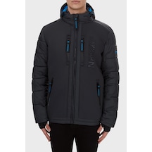 Norway Geographical Su Geçirmez Kapüşonlu Parka Erkek Parka Beachwood Gri