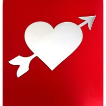Sıa Aynalı Duvar Süsü (Sticker) Kalp Şekilli