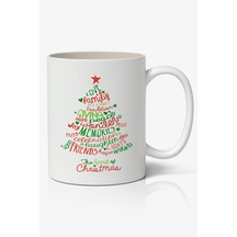 Kişiye Özel Yılbaşı Yeni Yıl Christmas Temalı Beyaz Kupa Bardak Sevgiliye Arkadaşa Hediye V15 Beyaz