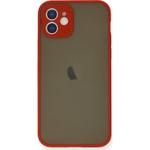 Apple iPhone  Uyumlu,  12 Mini Kılıf Montreal Silikon Kapak - Kırmızı