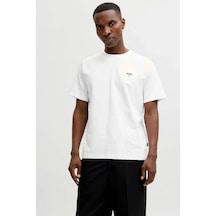 Jack & Jones Erkek T Shirt 12292383 Beyaz Beyaz