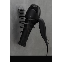 Digisu Yapışkanlı Fön Askısı-siyah Mat Siyah