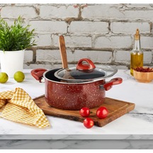 Kahramanlar Kiremit Teflon Derin Tencere 24 Cm