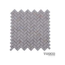 Tuqco Doğaltaş Herringbone Golden Eskitme Mermer Mozaik