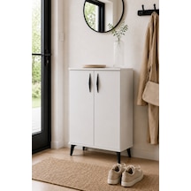 Luma Ayakkabılık Beyaz 4 Raflı Çok Amaçlı Dolap, Mutfak Dolabı, Banyo Dolabı, Balkon Dolabı, Kiler Dolabı 105 Cm Beyaz