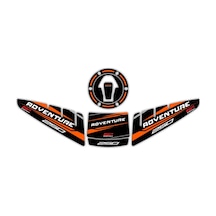 GP Kompozit KTM 250 Adventure 2020-2023 Uyumlu Tank Pad Seti Siyah-Turuncu