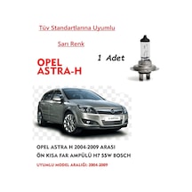 Opel Astra H 2004-2009 Arasıuyumlu Ön Kısa Far Ampülü 1 Adet Sarı