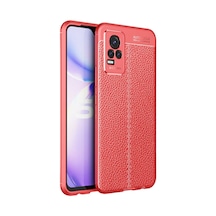 Mobilefix Vivo V21e Kılıf Niss Silikon Kapak - Kırmızı Kirmizi
