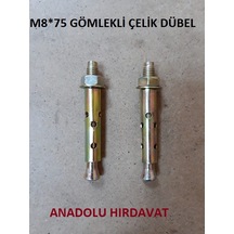 Çelik Dübel M8 x 75 Mm Gömlekli Çelik Dübel 4 Adet Gönderilir