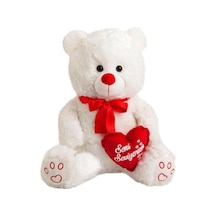Peluş Kalpli Ayı 55 Cm Renkli