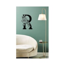Ahşap Çiçek Işlemeli R Harfi Duvar Dekoru 30 Cm Mdf Tablo