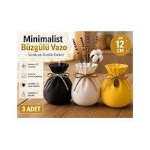 Urartu 3d 3'lü Minimalist Büzgülü Vazo Sıcak Ve Rustik Dekor Model:hbcv0000gıhzfe