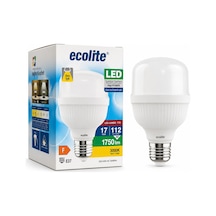 Ecolite 17W LED Jumbo Ampul 3000K Sarı Işık 1750 Lümen 112W Eşdeğer E27 Duylu Yüksek Güçlü LED Ampul