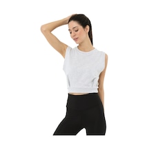 Scorp Spica Kadın Crop Atlet Kar Melange Beyaz