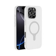 Joko Apple Uyumlu  iPhone 16 Pro Max Z Silikon Magsafe Kapak - Beyaz