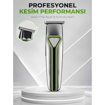 Şarjlı Saç Sakal Tıraş Makinesi T Başlıklı 1 2 3 Mm Taraklı Kablolu Ve Kablosuz Kullanım - Lisinya