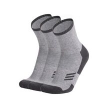 Folinda 3'lü Paket Yünlü Çorap - M 35-39 Numara - Hafif Gri - Yumuşak, Nefes Alır, Su Emici - Günlük Kullanım Ve Spor İçin Açık Gri