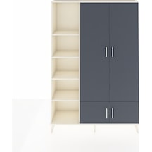 Arges Dolap 6 Raflı 4 Kapaklı Tek Askılı 132x30x195 Aytaşı-an... Aytaşı