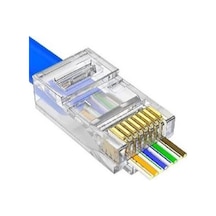 Apronx Cat6 Rj-45 Yeni Nesil Delikli 100 Paket Konnektör