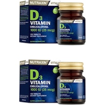 Nutraxin Vitamin D3 1000 IU  120 Tablet 2 Adet