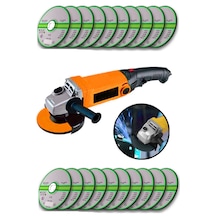 Moonshop TAŞ020 3500W 6 Kademe Devir Ayarlı Spiral Taşlama Makinesi Avuç Içi Taşlama 125 MM + 20 Adet Taş