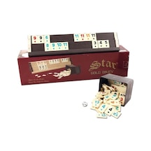 Star Gold Ahşap Okey Takımı - Koyu Renk