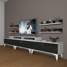 Decoraktiv Ekoflex 270r Mdf Gold Tv Ünitesi Tv Sehpası Beyaz - Siyah