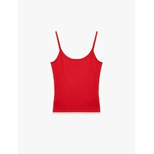 Koton U Yaka Kolsuz Slim Fit Basic Atlet Kırmızı 6sal30058ık
