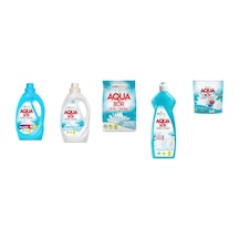 Aquabor Doğal Mineralli Sıvı Renkliler + Sıvı Beyaz + 4 Kg Beyaz + Elde Bulaşık + Tablet 5 Li Set