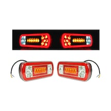 Neon Led Arka Stop Lambası Takımı Sağ Sol 12 Volt Üniversal