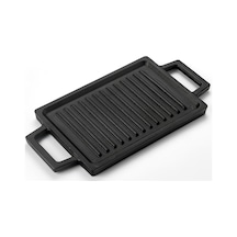 Lava Döküm Dikdörtgen Çift Yön Izgara ve Düz Yüzey Hot Plate Ölçü 22x15cm.