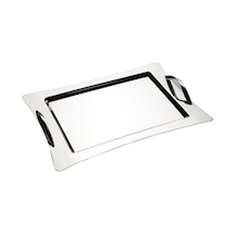 Nehir Karanfil Sade Çelik Çay Tepsi