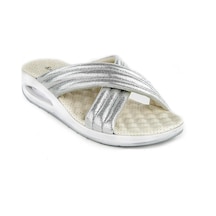 Muya Glance Air Max Tabanlı Anatomik Kadın Terlik Gümüş Renk Gümüş