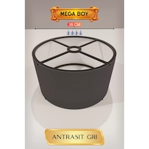 Antrasit Gri Lambader Başlığı 35 Cm Mega Boy 70cm-gold-aplik