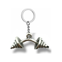 Gücünü Taşı Sporcu Fitness Dambıl Figürlü Unisex Metal Anahtarlık