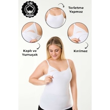 Parlingerie Emzirme Atleti Kaplı Beyaz