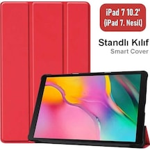 Apple Uyumlu iPad, 7 10.2 (7.Nesil) Smart Cover Stantlı 1-1 Tablet Kılı