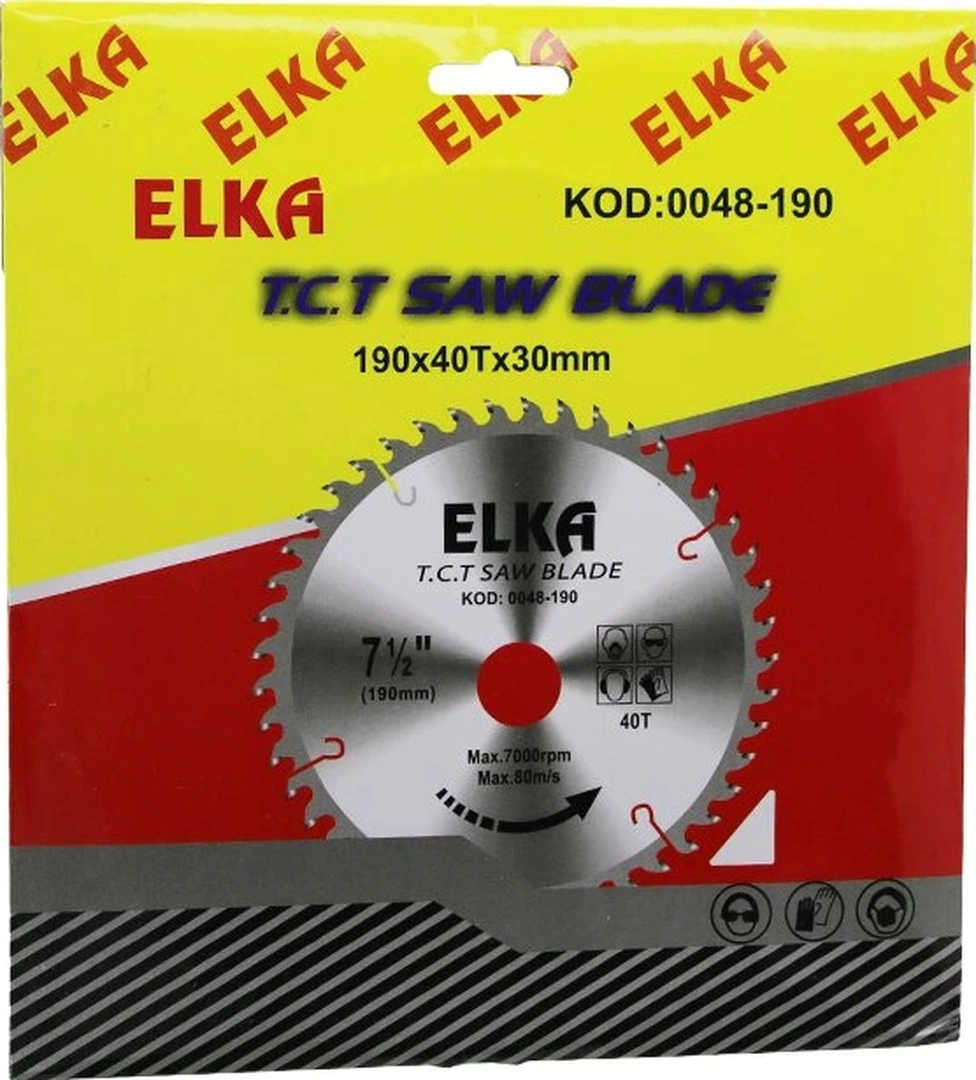 Elka 0048-190 190 X 40t X 30mm Ağaç Sunta Kesici Disk