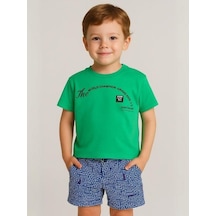 Zekids Erkek Bebek The World Champion T-shirt-16119 Yeşil