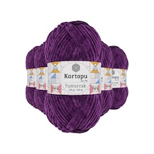 Tedar 5 Adet Yumurcak Kadife El Örgü İpi Açık Mor K719 Najmaddin (No:1) 8.5Cm X 10.5 Cm