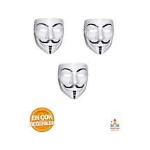 Oyuncak V For Vendetta Maske - Sert Plastik, 3 Adet Set