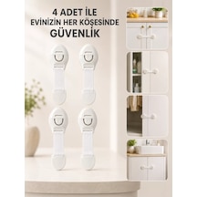 Hepsi 4 Adet Çok Amaçlı Çocuk Güvenlik Kilidi Dolap Çekmece Ve Gardırop İçin Najmaddin Diğer