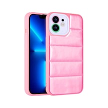 Ardemix Apple Uyumlu iPhone 12 Kamera Korumalı Aihttgli Renkli Seksek Kılıf-pembe Pembe