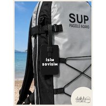 Dailyboo Creates Kişiye Özel İsimlik Bagaj Etiketi-paddle Board Sup Çanta & Valiz İsim Etiketi-kilitli Sistem Özel Tasarım Bagaj Tag Siyah
