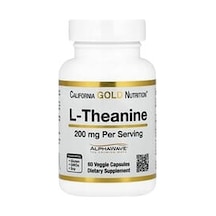 Takviye California Gold Nutrition, L-theanine, Featuring Alphawave , 200 Mg, 60 Veg Capsules