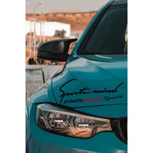 Lada Samara Sport Mind Şerit Sticker Siyah Zemin Kırmızı Yazı Far Üstü Oto Aksesuarı Samara Yazılı Siyah & Kırmızı