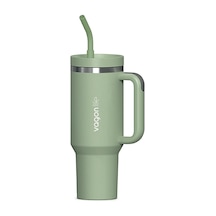 Tumbler Quencher Cup 1200 Ml Pipetli Rahat İçim Kulplu Sus304 Paslanmaz Çelik 1.2l Termos 1103-