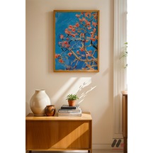 Van Gogh Badem Çiçeği, Ahşap Çerçeveli Duvar Tablosu - Modern Ev Dekorasyonu